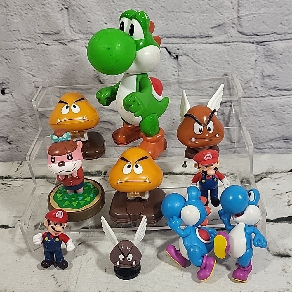Nintendo Super Mario Figures Lot‎ Yoshi Goombas Gamer Toys